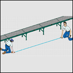 When Installing Long, Straight Conveyor Units, Use A Chalk Line To Mark The Center Lines Of Conveyors.