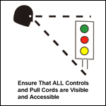 Ensure That ALL Controls and Pull Cords  are Visible and Accessible